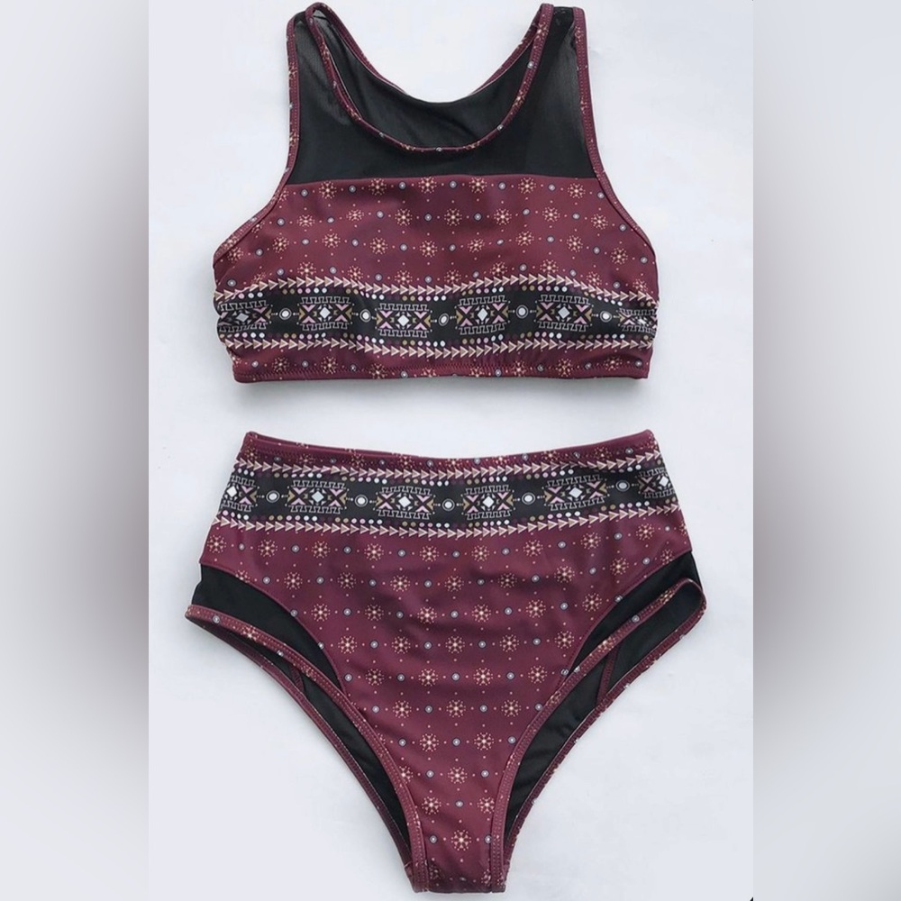 Cupshe Tribal Print Two Piece Swimsuit